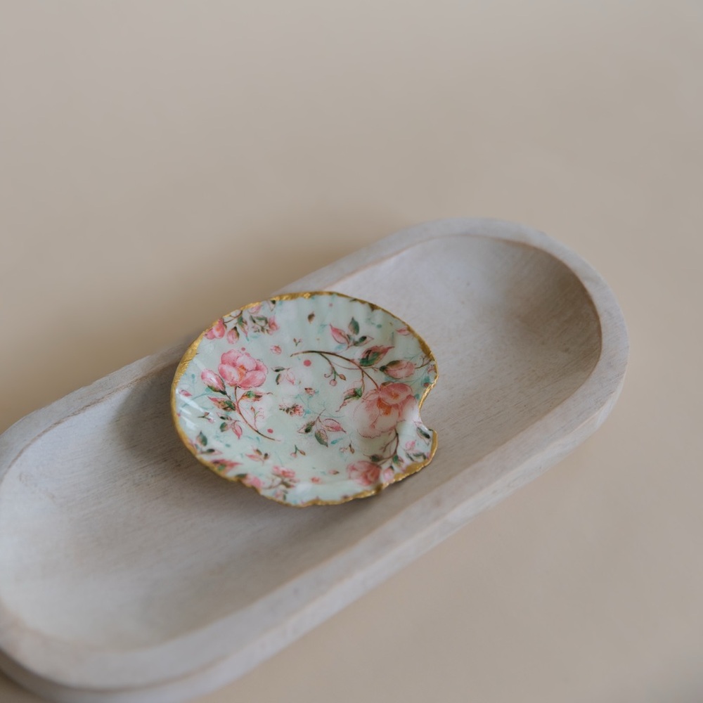 Handmade shell trinket dish